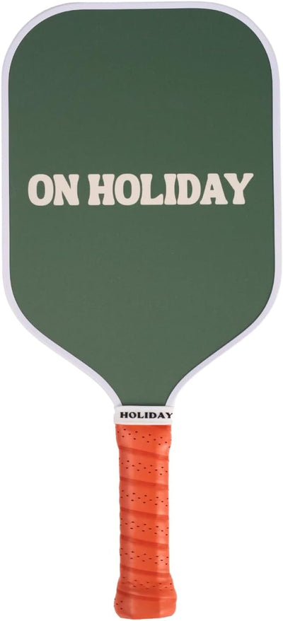 On Holiday Pickleball Paddle | Fiberglass Face Honeycomb Core, High Spin, Shock-Absorbing, Lightweight Durable for Power, Control & Balance Edge Guard & Grip Tape for Sweaty Hands (Hamptons Green)