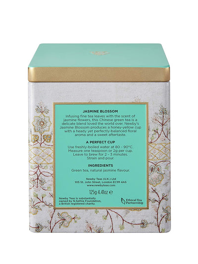 Jasmine Blossom – 125g Loose Leaf Tea Caddy – Floral & Fragrant Green Tea by Newby Teas