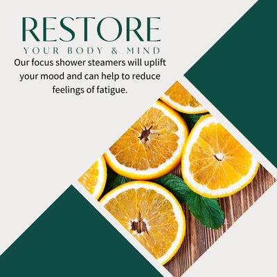 Orange Mint Shower Steamers Aromatherapy | Organic Shower Bombs with Essential Oils | Self Care Christmas Birthday & Spa Gifts for Women & Men | Stocking Stuffers | 4 Pack