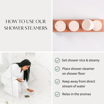Pink Grapefruit Shower Steamers Aromatherapy | Organic Shower Bombs with Essential Oils | Self Care Christmas Birthday & Spa Gifts for Women & Men | Stocking Stuffers | 4 Pack