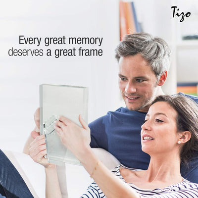 TIZO Design Vertical 5x7 Lucite Picture Frame, Durable 1 Inch Thick Clear Lucite & Magnetic Closures, Elegant & Practical Boutique Quality Photo Frame (Multiple Colors Available)