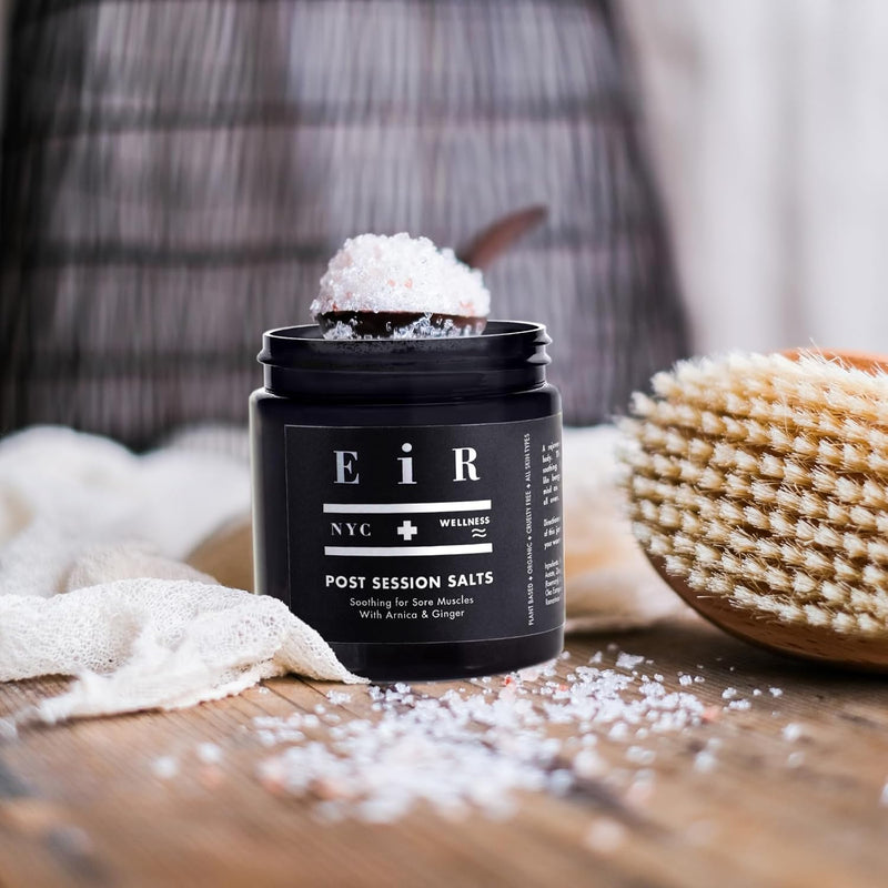 Post Session Salts | Restorative Bath Salt Soak with Arnica, Epsom & Botanical Oils | Ginger, Bergamot & Rosemary Infused Mineral Salts for Alluring Whole-Body Spa Experience 8 oz