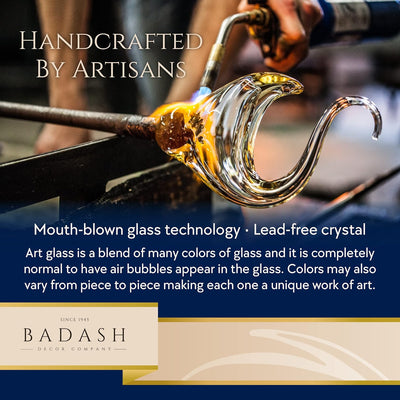 Badash 12" Heritage Quality Crystal Glass Punch Bowl Ladle, Artisan Mouth-Blown Lead-Free Clear Serving Ladle,