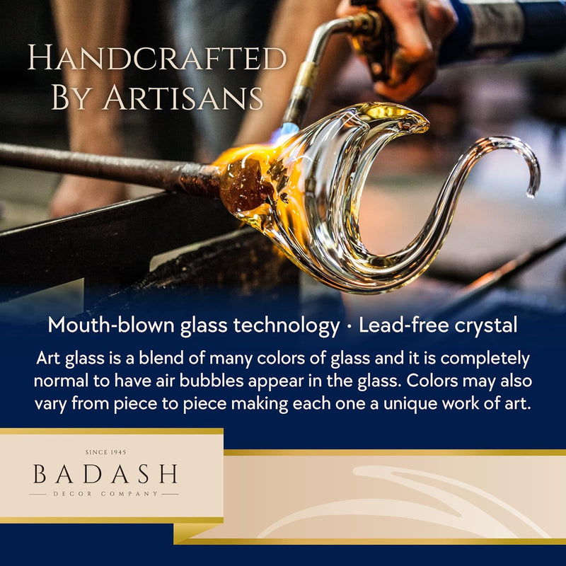 Badash 12" Heritage Quality Crystal Glass Punch Bowl Ladle, Artisan Mouth-Blown Lead-Free Clear Serving Ladle,