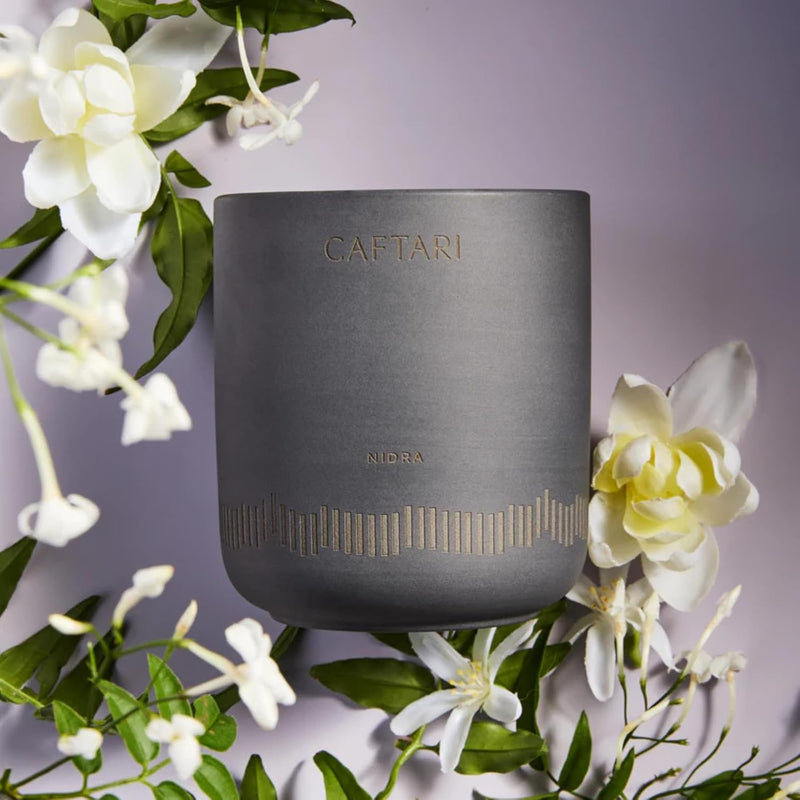 Scented Candle | Aromatherapy Luxury Home Fragrance Decor Gifts Sweet Floral Notes of Jasmine, Neroli, Tuberose | Made with Natural Coconut & Soy Wax Blend | Long Lasting 60 Hour Burn (Nidra)