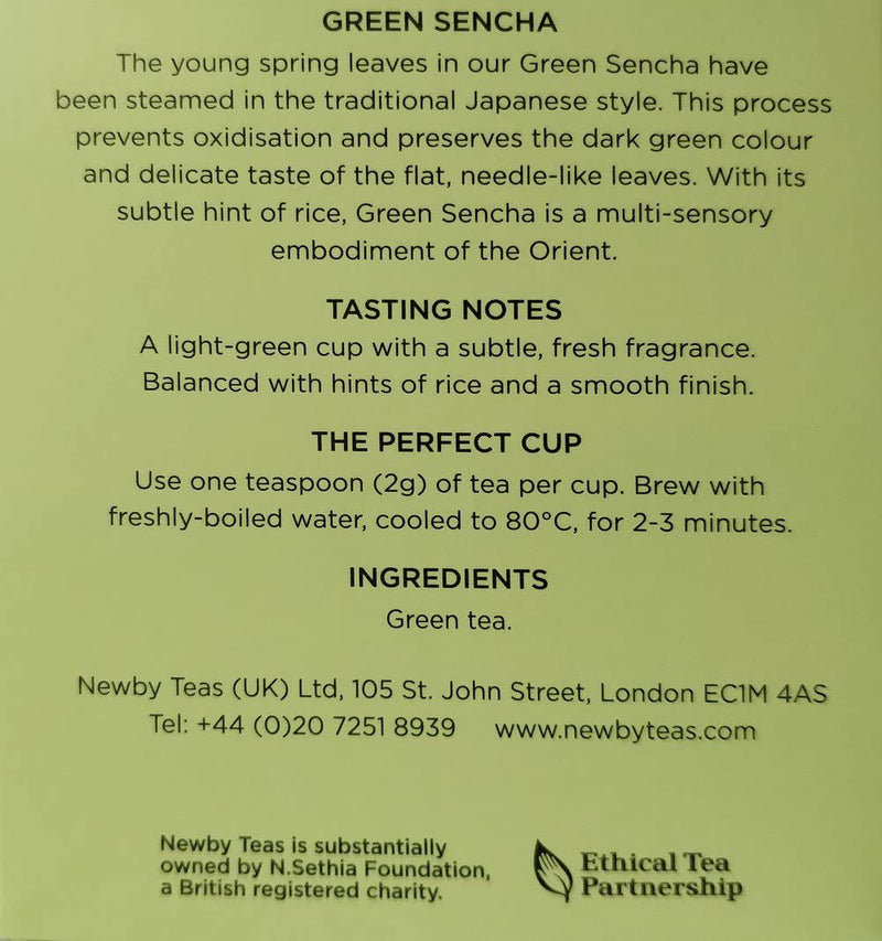 Green Sencha Heritage – 100g Loose Leaf Tea – Fresh & Smooth Japanese Green Tea by Newby Teas