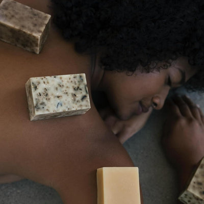 Soap Bar All-Natural Face & Body Wash Brick Exfoliating Deeply Nourishing Handcrafted Moisturizing Bar for Dry, Sensitive Skin with Indonesian Vetiver 3.5oz (Vetiver)