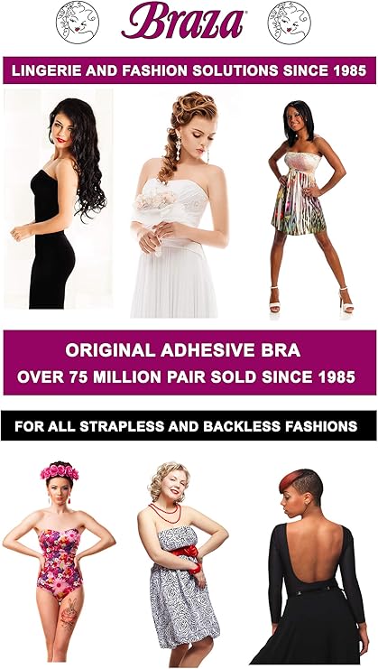 Braza Self Adhesive Strapless Bra, Beige, A
