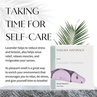 Lavender Shower Steamers Aromatherapy | Organic Shower Bombs with Essential Oils | Self Care Christmas Birthday & Spa Gifts for Women & Men | Stocking Stuffers | 4 Pack