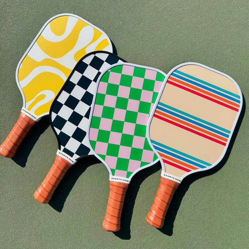 On Holiday Pickleball Paddle | Fiberglass Face Honeycomb Core, High Spin, Shock-Absorbing, Lightweight Durable for Power, Control & Balance Edge Guard & Grip Tape for Sweaty Hands All Levels (Havana)
