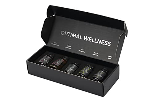 Dr. Nigma Discover Optimal Wellness Box | Powerful Gift Set of Must Have Supplements | Includes 5 Top Supplements: Vitamin D Sun, B Famous, Healthy Flora, Beauty in a Bottle, Cortisol Balancer