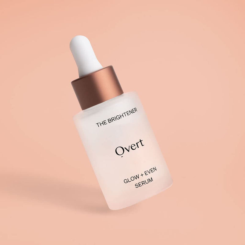 Overt Skincare THE BRIGHTENER Glow + Even Serum to Even Out Skin Tone, Brighten, Moisturize, Create Radiant Skin with Vitamin C and Hyaluronic Acid - 1 fl oz/30 mL