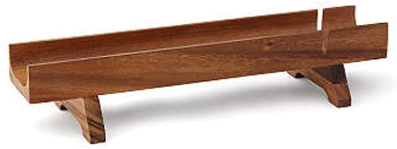 Kalmar Home Acacia Wood Raised French Bread Server