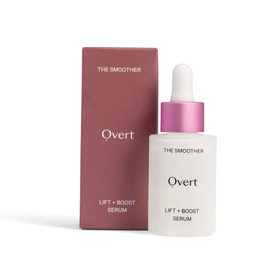 Overt Skincare THE SMOOTHER Lift + Boost Serum to Increase Cell Turnover, Target Uneven Skintone, Acne, and Signs of Aging with Retinol, Jojoba Oil, and Centella Asiatica - 1 fl oz/30 mL