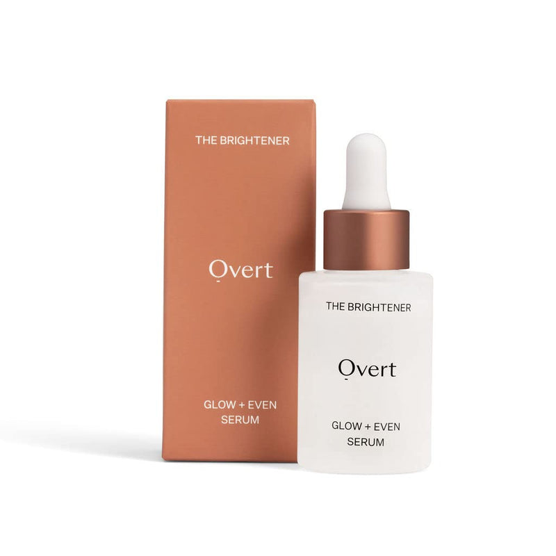 Overt Skincare THE BRIGHTENER Glow + Even Serum to Even Out Skin Tone, Brighten, Moisturize, Create Radiant Skin with Vitamin C and Hyaluronic Acid - 1 fl oz/30 mL