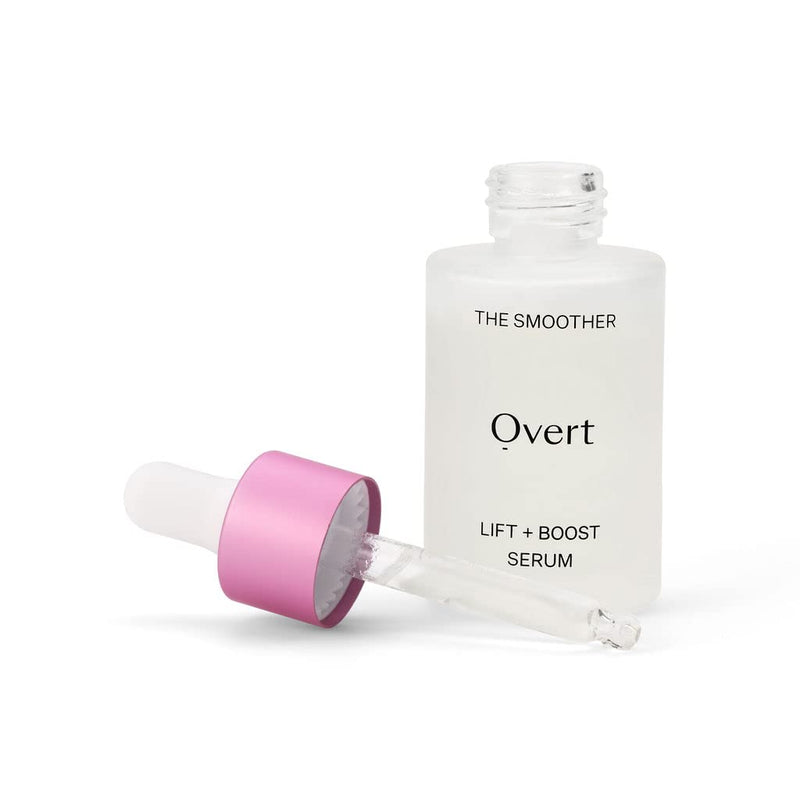 Overt Skincare THE SMOOTHER Lift + Boost Serum to Increase Cell Turnover, Target Uneven Skintone, Acne, and Signs of Aging with Retinol, Jojoba Oil, and Centella Asiatica - 1 fl oz/30 mL