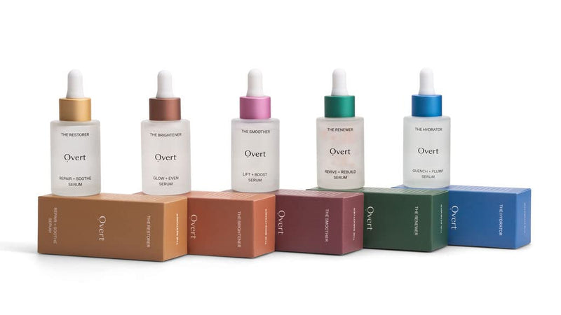 Overt Skincare THE BRIGHTENER Glow + Even Serum to Even Out Skin Tone, Brighten, Moisturize, Create Radiant Skin with Vitamin C and Hyaluronic Acid - 1 fl oz/30 mL