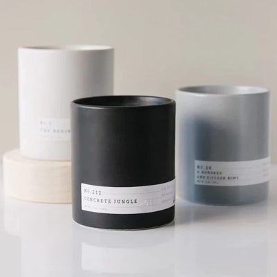 Aerangis Candle Concrete Jungle - Aromatherapy, Long Lasting Candles, Decorative Home Fragrance Decor Gift - 50 Hour Burn Time Notes of Bergamot, Fig Tree Leaves, Berry, Hyacinth, Jasmine (No.212)