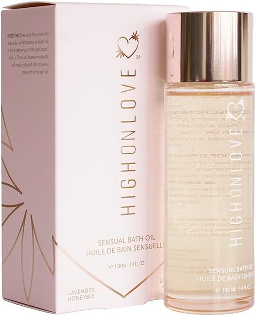 HighOnLove Sensual Bath Oil - Natural Bath Oil Made with Hemp Seed Oil (100ml)