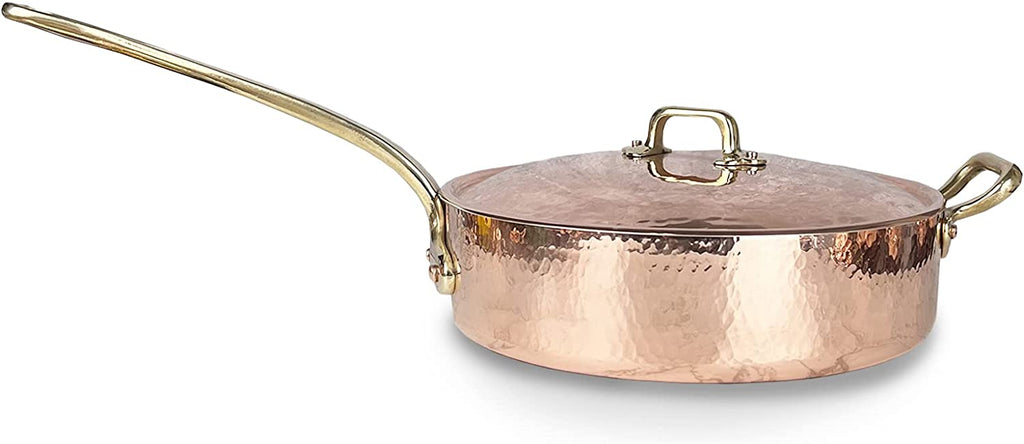 Coppermill Kitchen Vintage-Inspired Large Copper Sauté Pan