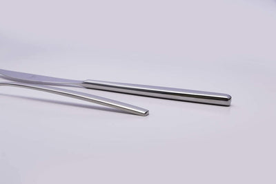 Mepra Stiria Cutlery Set – [24 Pieces Set] Brushed Stainless-Steel Finish, Dishwasher Safe Cutlery