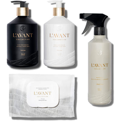 L'AVANT Collective Biodegradable Cleaning Wipes | Multi-Purpose Cleaning Wipes Powered by Plants | Unscented | 30 wipes