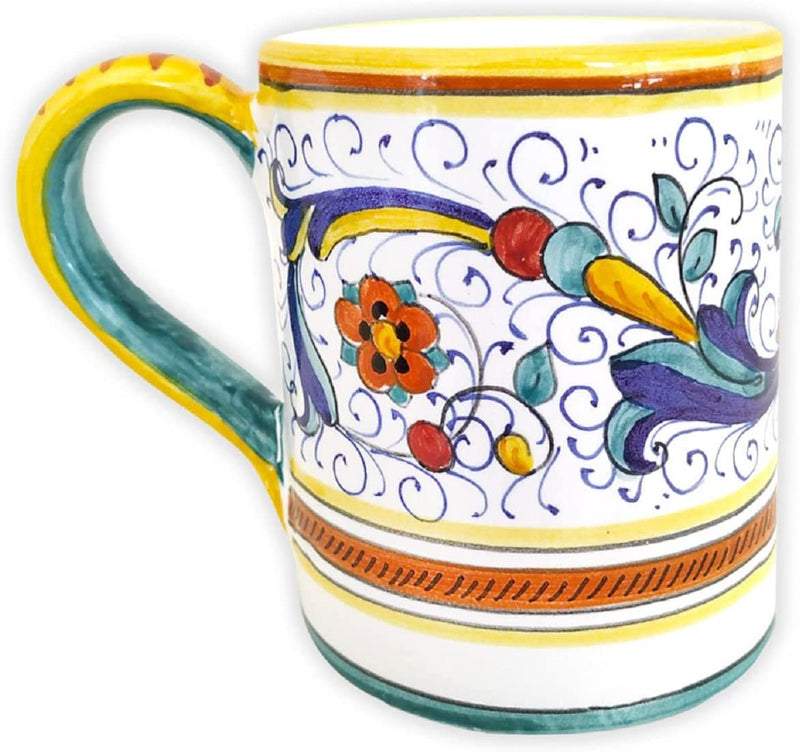 Deruta Italy by Gute | Ricco Deruta Mug | Handcrafted & Handpainted Italian Ceramics | Authentic Italian Pottery Handmade in Deruta, Italy | 12 oz/250 mL