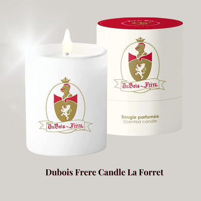 Dubois Frere Candle - Aromatherapy, Long Lasting Luxury Glass Candle Gifts for Weddings, Birthdays, Holiday Party, Aroma Home Fragrance Decor Forest Woodsy Scent Holiday Winter 190Gr (La Forret)