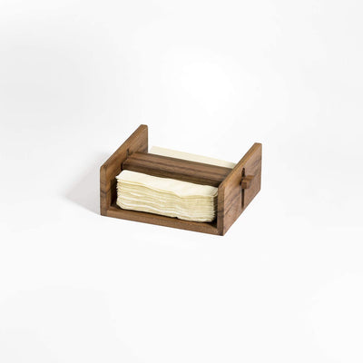 Kalmar Home Luncheon Napkin Holder | Acacia Wood | Environmentally Friendly | Adjustable Middle Bar | Easy-Fill