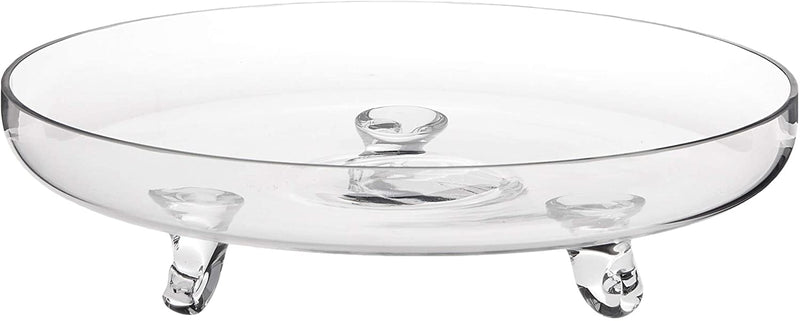 Qualia Glass Omni Glass cake plate with cover, 10" Diameter, Clear