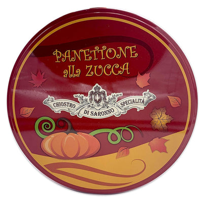 Chiostro di Saronno Traditional Delicious Sweet Pumpkin Spice Cream Filled Panettone in Gift Tin Imported from Italy