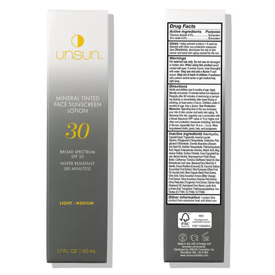 Unsun Mineral Face Sunscreen In Light/Medium