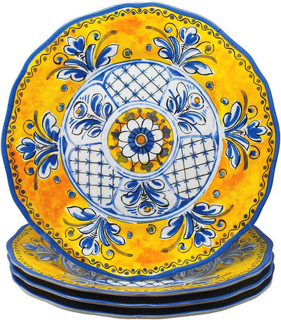 Le Cadeaux Melamine 11 inch Dinner Plate Set of 4, Benidorm