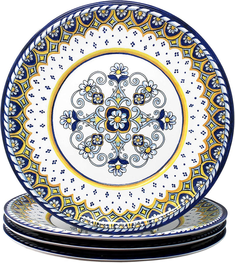 Le Cadeaux Melamine 11 inch Dinner Plate Set of 4, Sorrento