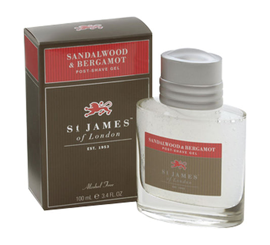 St James of London Sandalwood & Bergamot Post Shave Gel