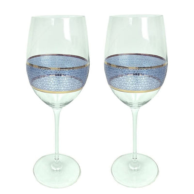 Michael Wainwright Panthera Indigo Wine Glasses, Set of 2