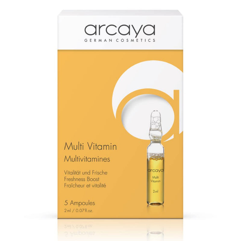 Arcaya Professional Skincare MULTI VITAMIN Skin Protecting Ampoule Serum for Immune Protection of Skin - 5 ampoules of 2ml | .07 fl oz