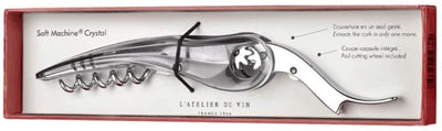 L'Atelier du Vin 095638-2 Soft Machine Crystal Sommelier Corkscrew, L 12,5 cm x l 3 cm x h 1,5 cm