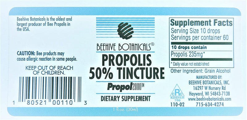 Beehive Botanicals Propolis Tincture - 50%