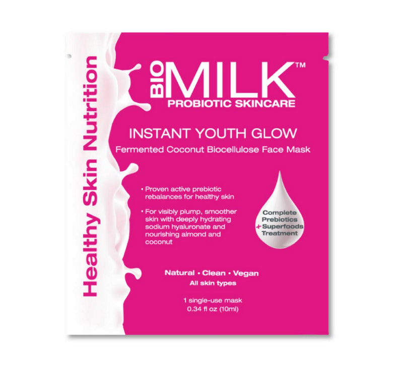 BIOMILK Probiotic Skincare Instant Youth Glow Prebiotic Face Mask 3 Pack (3 pcs)