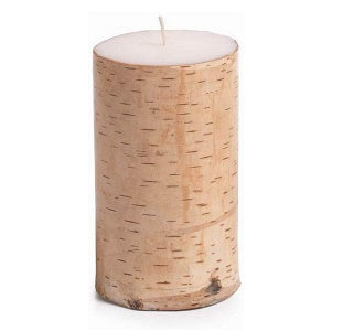 Zodax Birchwood Scented Pillar Candle 4" x 6" Great Holiday Gift Idea