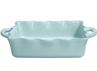 Casafina Stoneware Ceramic Dish Cook & Host Collection Medium Rectangular Baker Casserole, (Blue) L11"xW8.5"