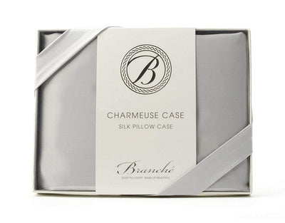 Branché Charmeuse Case, Queen/Standard, Silver 20" x 28"