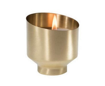 Aromatique Tique & Stone 4 oz Brass Votice Scented Candle (Elderflower Vetiver)