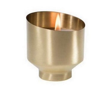 Aromatique Tique & Stone 4 oz Brass Votice Scented Candle (Mandarin Rosemary)