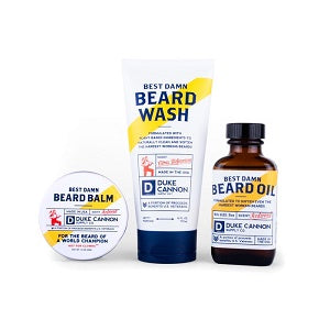 Duke Cannon Beard Lovers Set Featuring Our Best Damn Beard Wash, Balm, Oil and Gute Carrying Bag (Four Piece Bundle)…