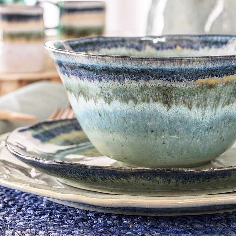 Casafina Sausalito Collection Stoneware Ceramic Soup/Cereal Bowl 6", Green
