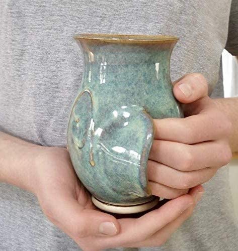 Castle Arch Pottery Hand Warmer Mug 17 Ounces Microwave and Dishwasher Proof (Left Hand)