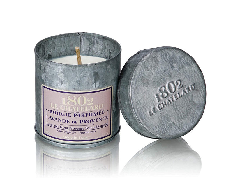 Le Chatelard 1802 Lavender Scented Candle in Metal Box 100g