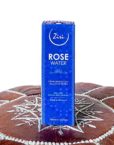 Ziri Skincare Rose Water 100% Pure Moroccan Rose Water Distilled 100ml